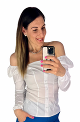 Layla blúz - hófehér