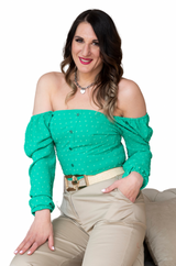 Layla blúz - zöld Layla blúz - zöld