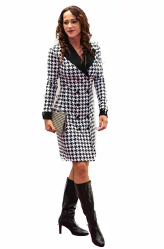 Clara blézerruha - fekete-fehér