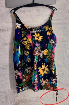 Ivy flokon felső - virágmintás