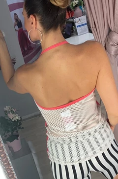 Málnaszínű felső neccel