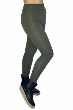 Callie thermo leggings - khaki mintás