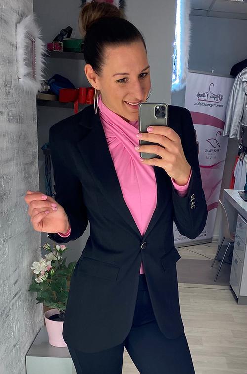 Ramira hosszított blézer - fekete