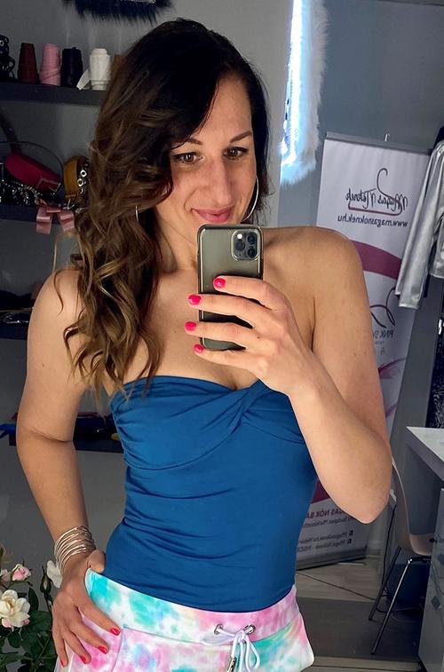 Evelyn felső - acélkék