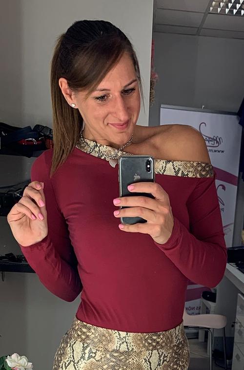Agata felső - bordó