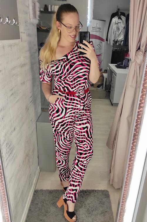 Amelia overál - fekete&pink